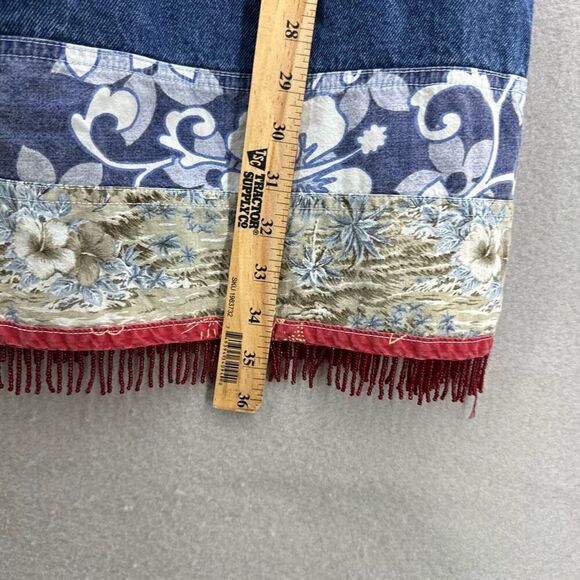 Vintage Y2K Jalate Denim Beaded Mini Sheath Dress Size 11 - Picture 6 of 10